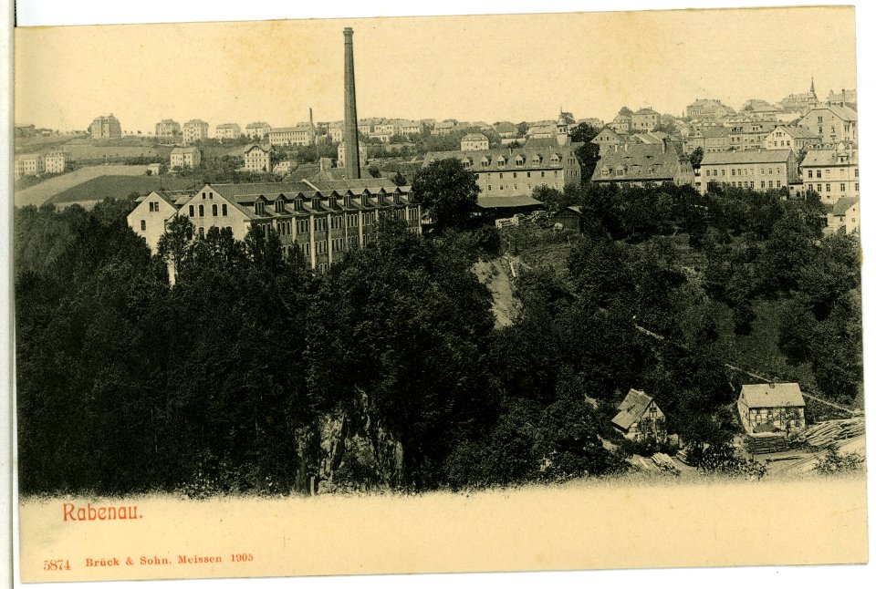05874-Rabenau-1905-Blick auf die Stadt-Brück & Sohn Kunstverlag