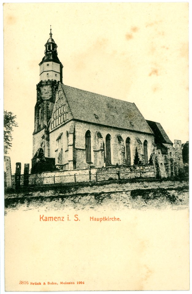 03816-Kamenz-1903-Hauptkirche-Brück & Sohn Kunstverlag