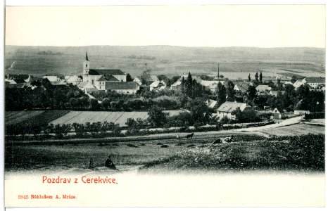 03843-Cerekvice nad Loučnou-1903-Blick über den Ort-Brück & Sohn Kunstverlag