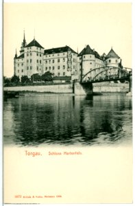 03872-Torgau-1903-Schloß Hartenfels und Elbebrücke-Brück & Sohn Kunstverlag