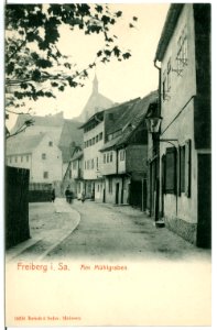 03898-Freiberg-1903-am Mühlgraben-Brück & Sohn Kunstverlag