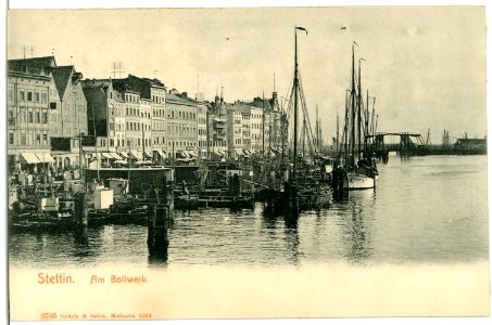 03785-Stettin-1903-am Bollwerk - mit Schiffen-Brück & Sohn Kunstverlag