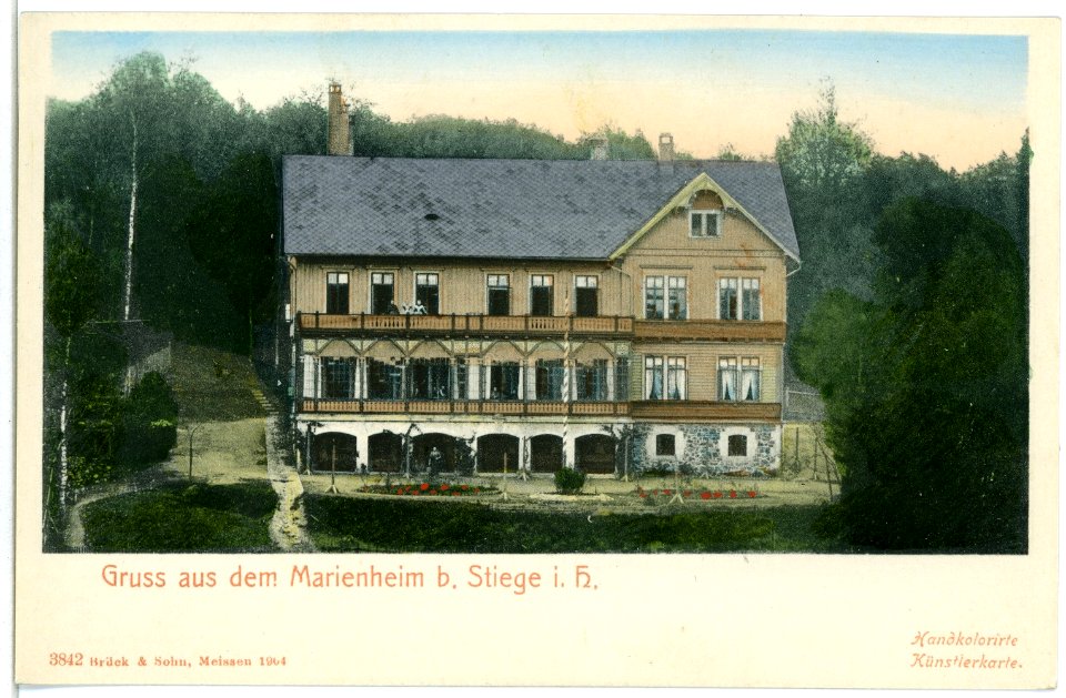 03842-Stiege-1903-Marienheim bei Stiege im Harz-Brück & Sohn Kunstverlag