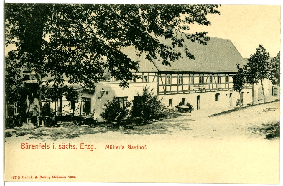 06319-Bärenfels-1905-Müllers Gasthof-Brück & Sohn Kunstverlag