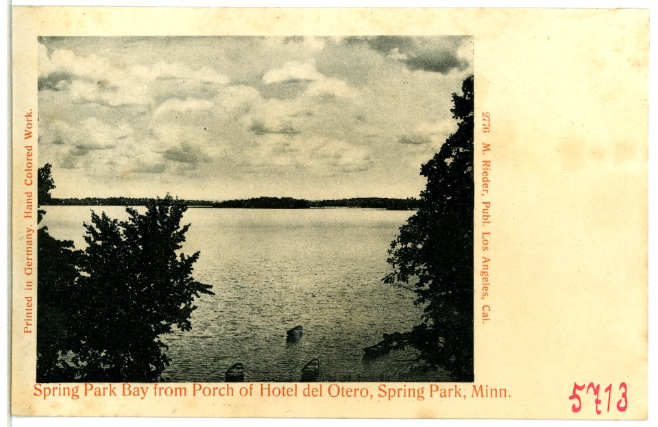 05713-Spring Park-1905-Spring Park Bay from Porch of Hotel del Otero-Brück & Sohn Kunstverlag