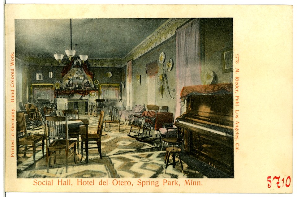 05710-Spring Park-1905-Social Hall, Hotel del Otero, Spring Park, Minn.-Brück & Sohn Kunstverlag