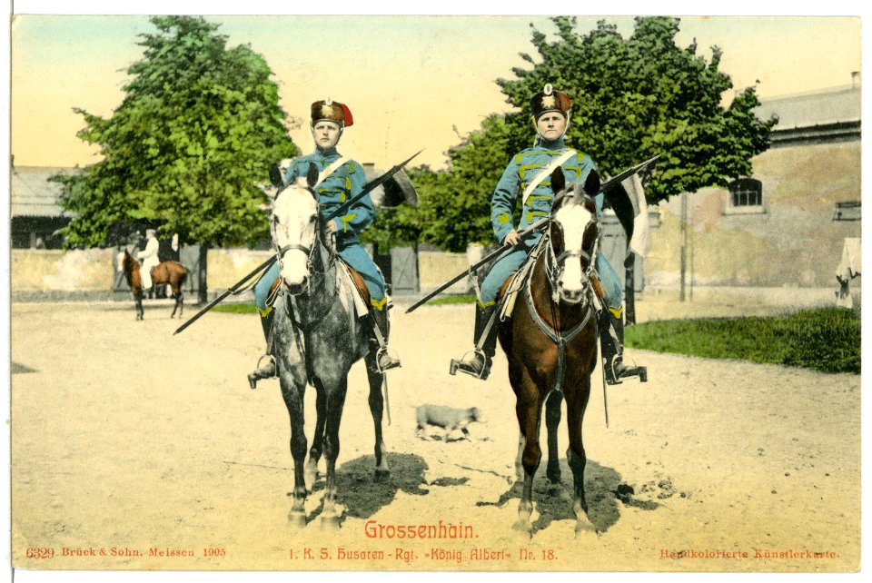 06329-Großenhain-1905-1. Königlich Sächsisches Husaren-Regiment König Albert Nr. 18-Brück & Sohn Kunstverlag