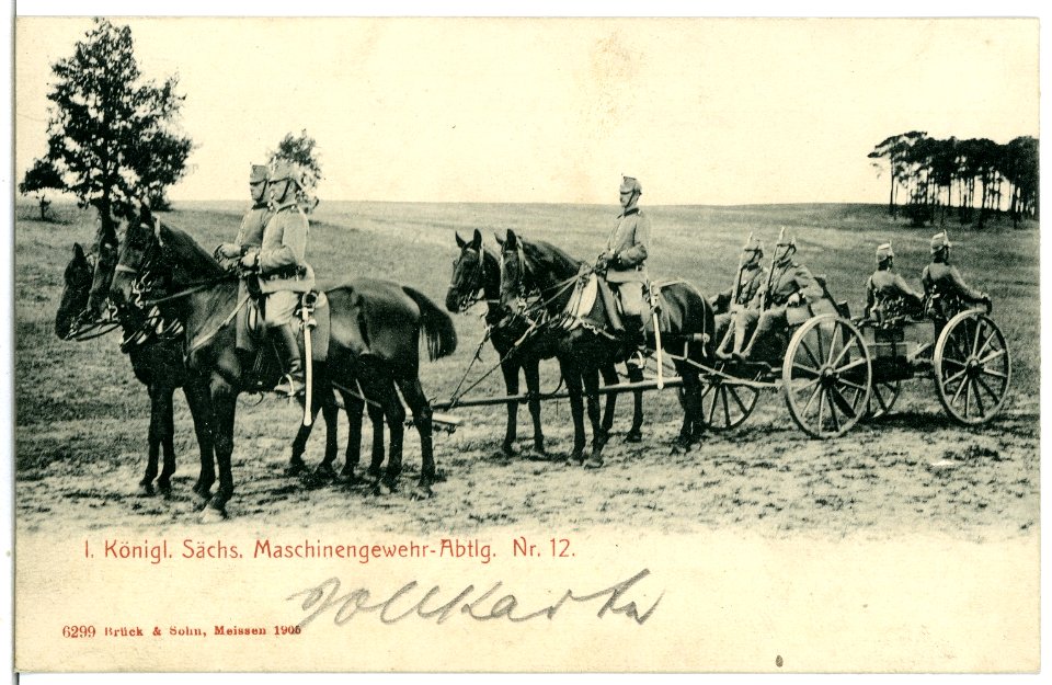 06299--1905-1. Königlich Sächsische Maschinengewehr-Abteilung Nr. 12-Brück & Sohn Kunstverlag