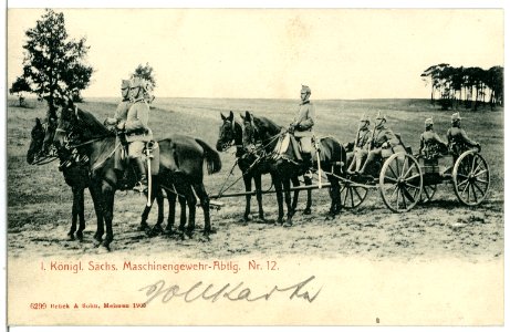 06299--1905-1. Königlich Sächsische Maschinengewehr-Abteilung Nr. 12-Brück & Sohn Kunstverlag