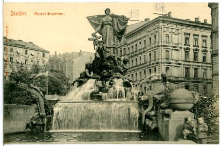03753-Stettin-1903-Manzelbrunnen-Brück & Sohn Kunstverlag