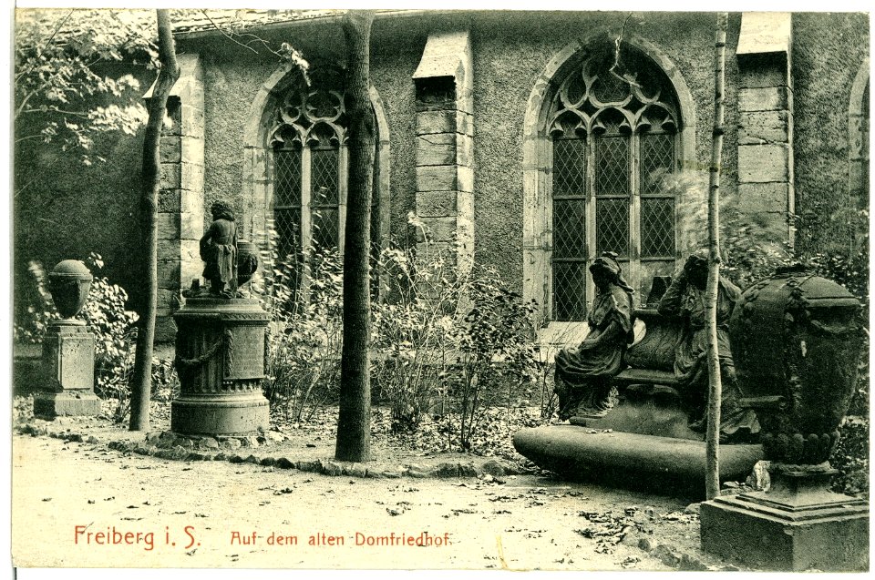 03903-Freiberg-1903-auf dem alten Domfriedhof-Brück & Sohn Kunstverlag
