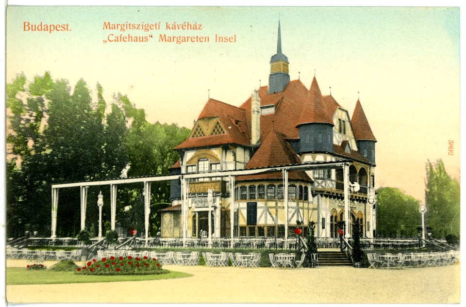 05892-Budapest-1905-Cafehaus Margareteninsel-Brück & Sohn Kunstverlag