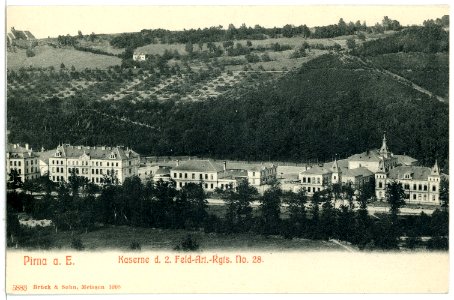 05883-Pirna-1905-Kaserne I der 2. Feldartillerie-Regiments Nr. 28-Brück & Sohn Kunstverlag