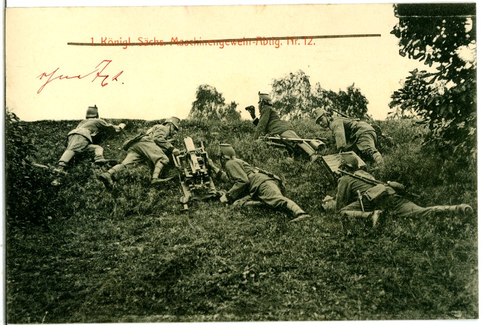 06305--1905-1. Königlich Sächsische Maschinengewehr-Abteilung Nr. 12-Brück & Sohn Kunstverlag