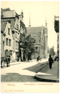 04032-Danzig-1903-Fleischergasse, Franziskanerkloster-Brück & Sohn Kunstverlag