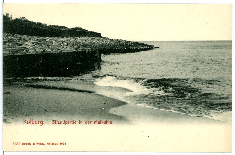 06339-Kolberg-1905-Strandpartie in der Maikuhle-Brück & Sohn Kunstverlag