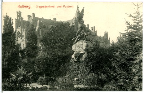 06343-Kolberg-1905-Siegesdenkmal und Postamt-Brück & Sohn Kunstverlag