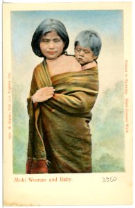 03950-Los Angeles-1903-Moki Woman and Baby-Brück & Sohn Kunstverlag
