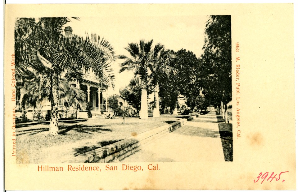 03945-San Diego-1903-Hillman Residence-Brück & Sohn Kunstverlag
