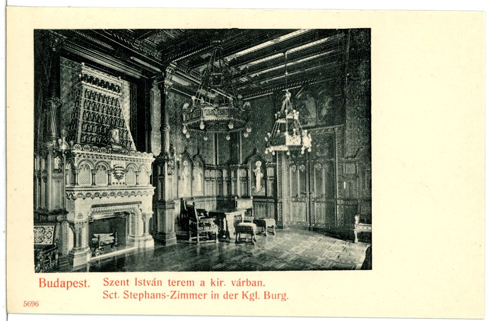 05696-Budapest-1905-Zimmer in der königlichen Burg-Brück & Sohn Kunstverlag