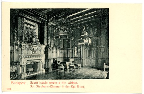 05696-Budapest-1905-Zimmer in der königlichen Burg-Brück & Sohn Kunstverlag