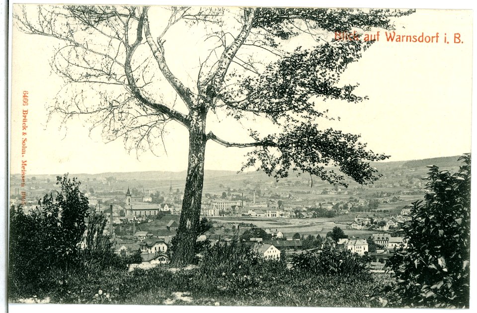 06466-Warnsdorf-1905-Blick über Warnsdorf-Brück & Sohn Kunstverlag