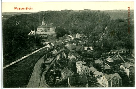 04040-Weesenstein-1903-Blick auf Schloß und Stadt-Brück & Sohn Kunstverlag