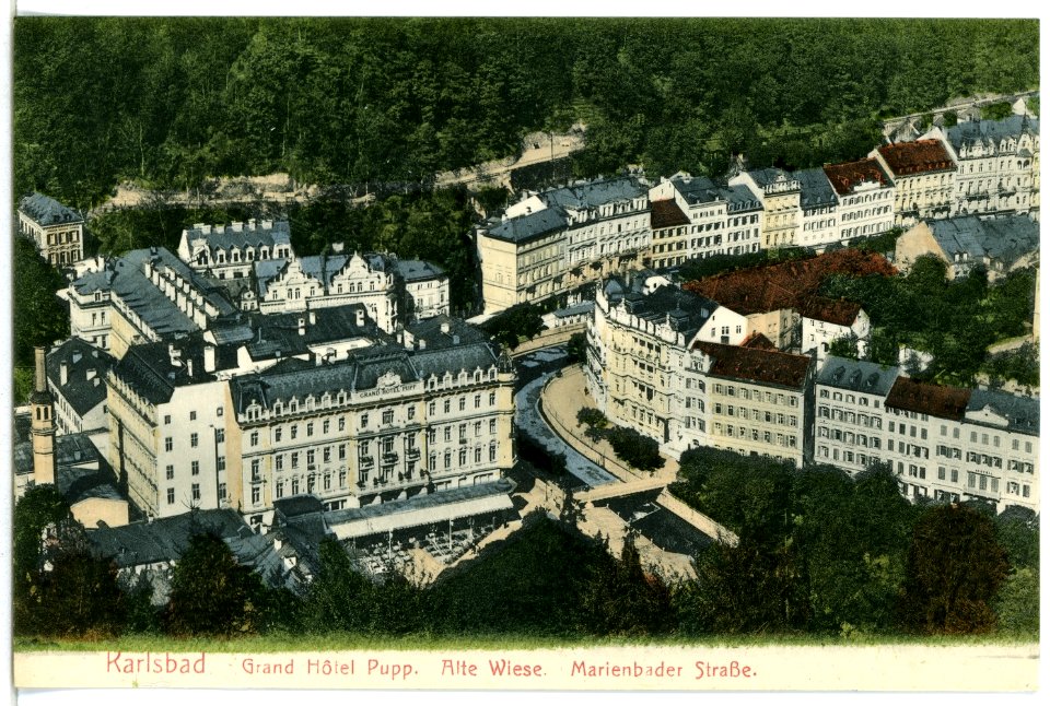 06013-Karlsbad-1905-Grandhotel Pupp, Alte Wiese, Marienbader Straße-Brück & Sohn Kunstverlag