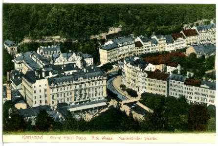 06013-Karlsbad-1905-Grandhotel Pupp, Alte Wiese, Marienbader Straße-Brück & Sohn Kunstverlag