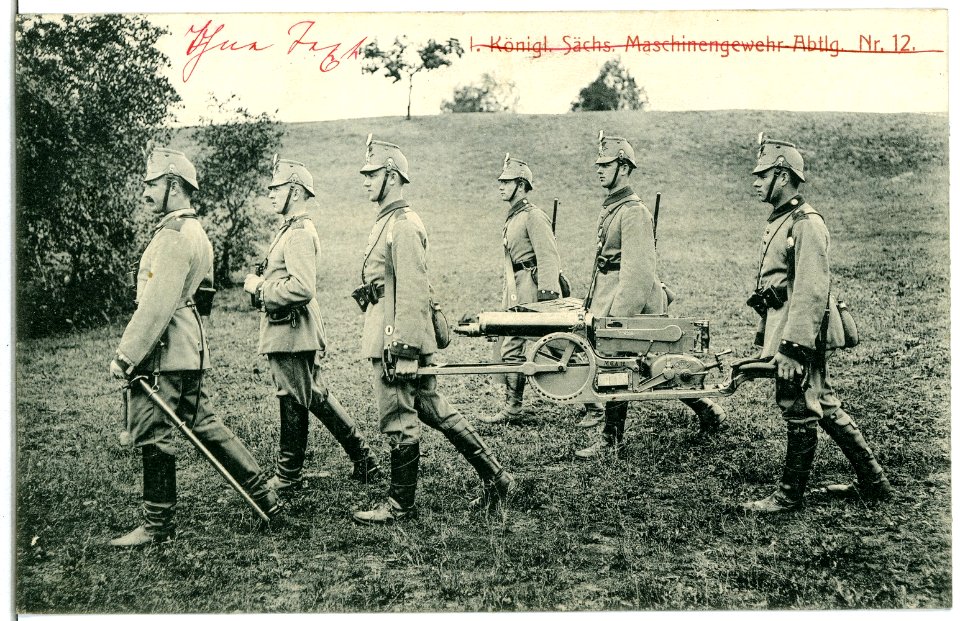 06304--1905-1. Königlich Sächsische Maschinengewehr-Abteilung Nr. 12-Brück & Sohn Kunstverlag