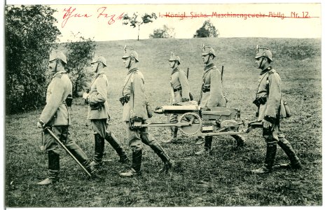 06304--1905-1. Königlich Sächsische Maschinengewehr-Abteilung Nr. 12-Brück & Sohn Kunstverlag