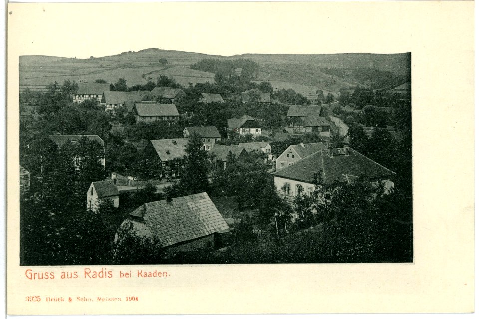 03925-Radis b. Kaaden-1903-Blick über Radis-Brück & Sohn Kunstverlag