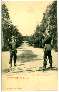 03668-Dresden-1903-beim Enfernungsmessen, 2. Grenadier-Regiment Nr. 101-Brück & Sohn Kunstverlag