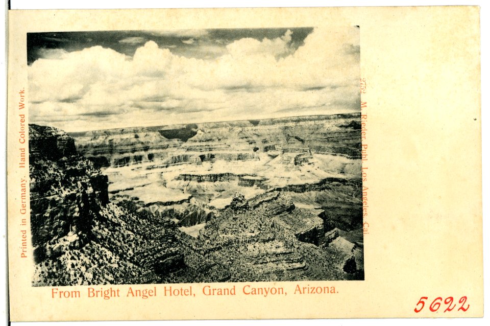 05622-Grand Canyon-1904-From Brigth Angel Hotel, Grand Canyon, Arizona-Brück & Sohn Kunstverlag