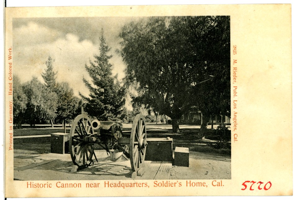 05770-Soldier`s Home-1905-Historic Cannon near Headquarters, Soldiers Home-Brück & Sohn Kunstverlag