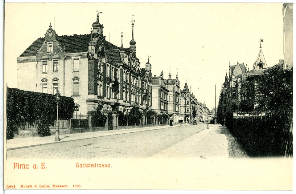 05881-Pirna-1905-Gartenstraße-Brück & Sohn Kunstverlag