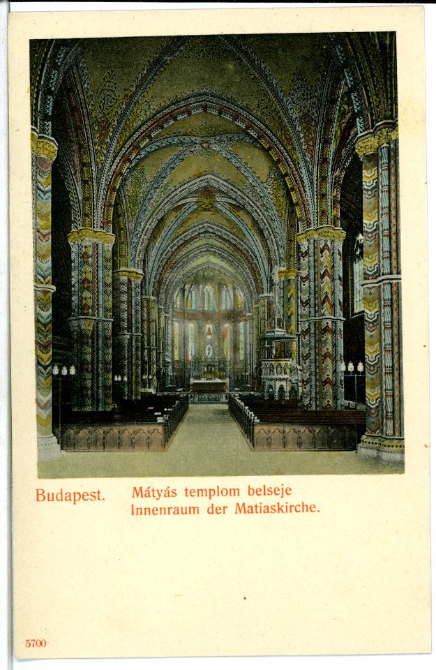 05700-Budapest-1905-Innenraum der Matiaskirche-Brück & Sohn Kunstverlag