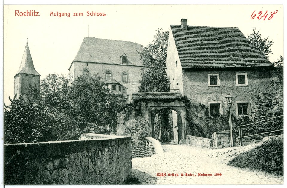 06248-Rochlitz-1905-Aufgang zum Schloß-Brück & Sohn Kunstverlag