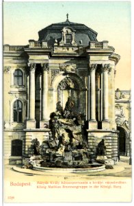 05796-Budapest-1905-König Mathias-Brunnengruppe der Königliche Burg-Brück & Sohn Kunstverlag