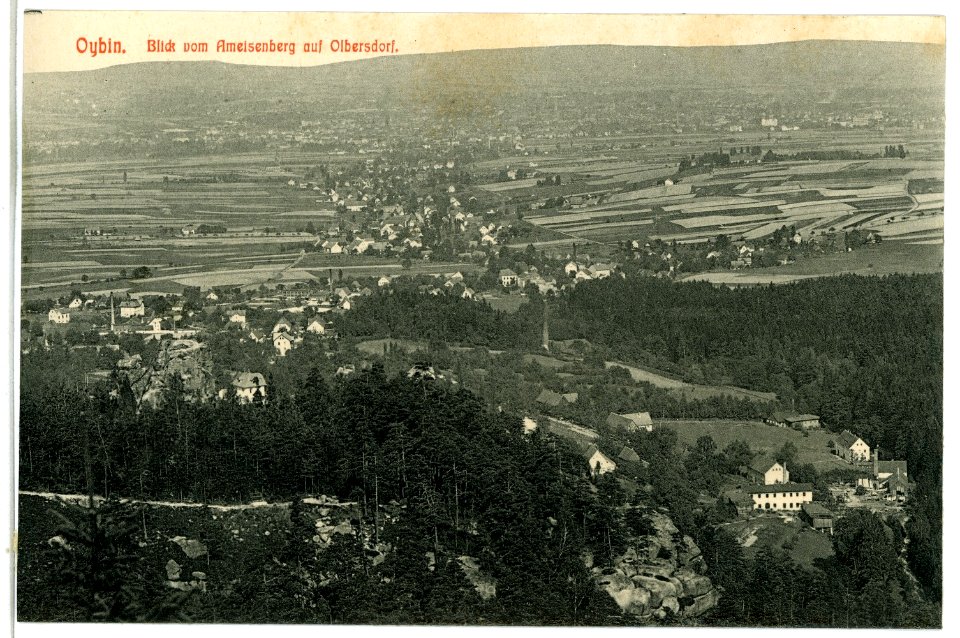 05837-Oybin-1905-Blick vom Ameisenberg auf Olbersdorf-Brück & Sohn Kunstverlag