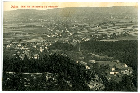 05837-Oybin-1905-Blick vom Ameisenberg auf Olbersdorf-Brück & Sohn Kunstverlag