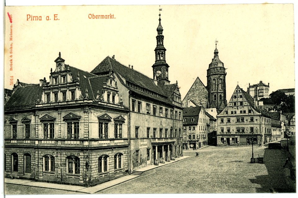 05914-Pirna-1905-Obermarkt-Brück & Sohn Kunstverlag