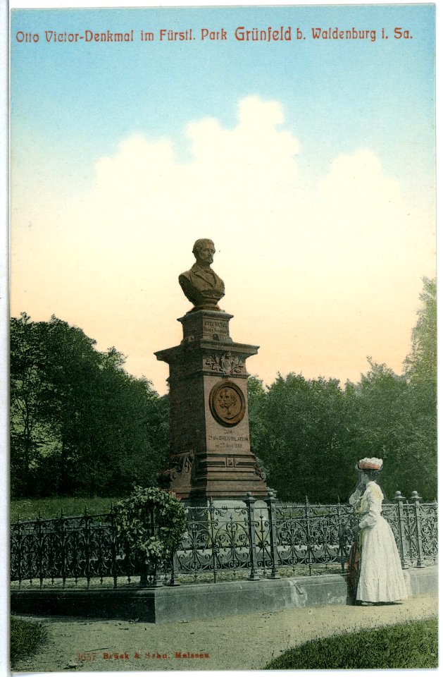 03657-Waldenburg-1903-Otto-Victor-Denkmal im fürstlichen Park Grünfeld-Brück & Sohn Kunstverlag