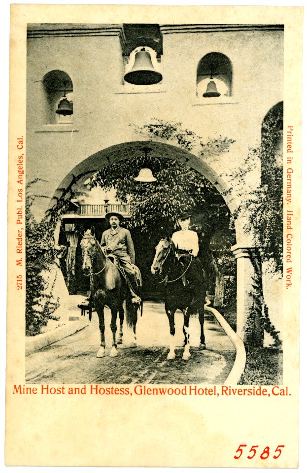 05585-Riverside-1904-Mine Host and Hostess, Glenwood Hotel-Brück & Sohn Kunstverlag
