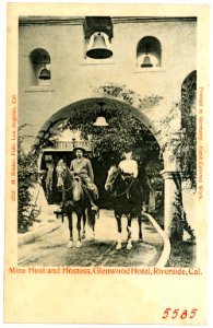 05585-Riverside-1904-Mine Host and Hostess, Glenwood Hotel-Brück & Sohn Kunstverlag