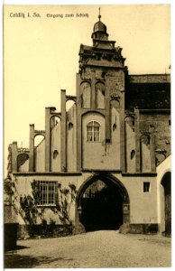 06446-Colditz-1905-Eingang zum Schloß-Brück & Sohn Kunstverlag