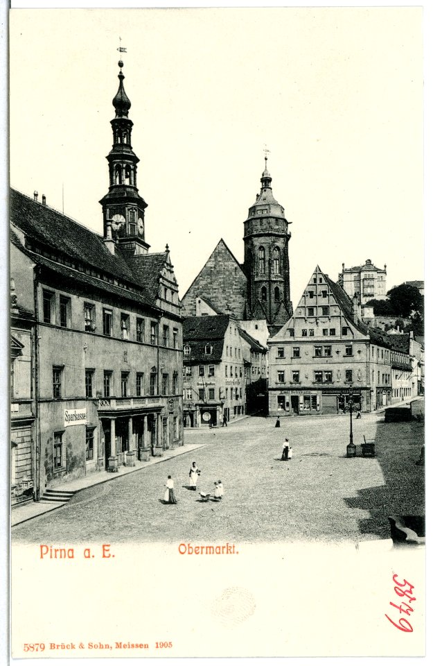 05879-Pirna-1905-Obermarkt-Brück & Sohn Kunstverlag