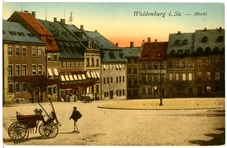 03650-Waldenburg-1903-Markt mit Obergasse-Brück & Sohn Kunstverlag