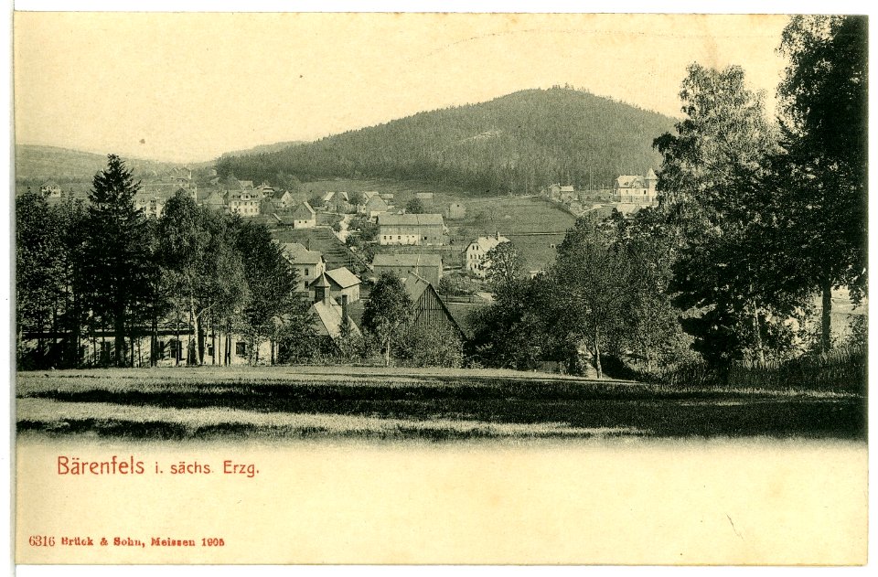 06316-Bärenfels-1905-Blick auf Bärenfels-Brück & Sohn Kunstverlag