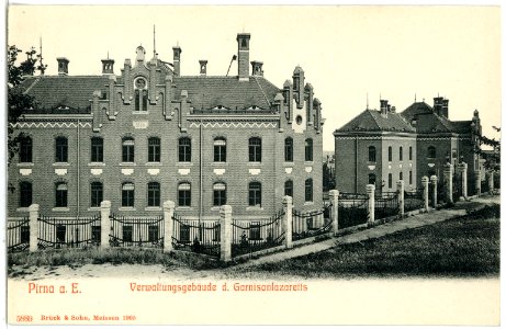 05889-Pirna-1905-Kaserne - Verwaltungsgebäude des Garnisonslazaretts-Brück & Sohn Kunstverlag
